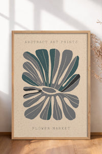 HOMEPACK Ahşap Çerçeveli Tablo Çerçeveli Poster Sanatsal Modern Duvar Dekoru FLOWER-21