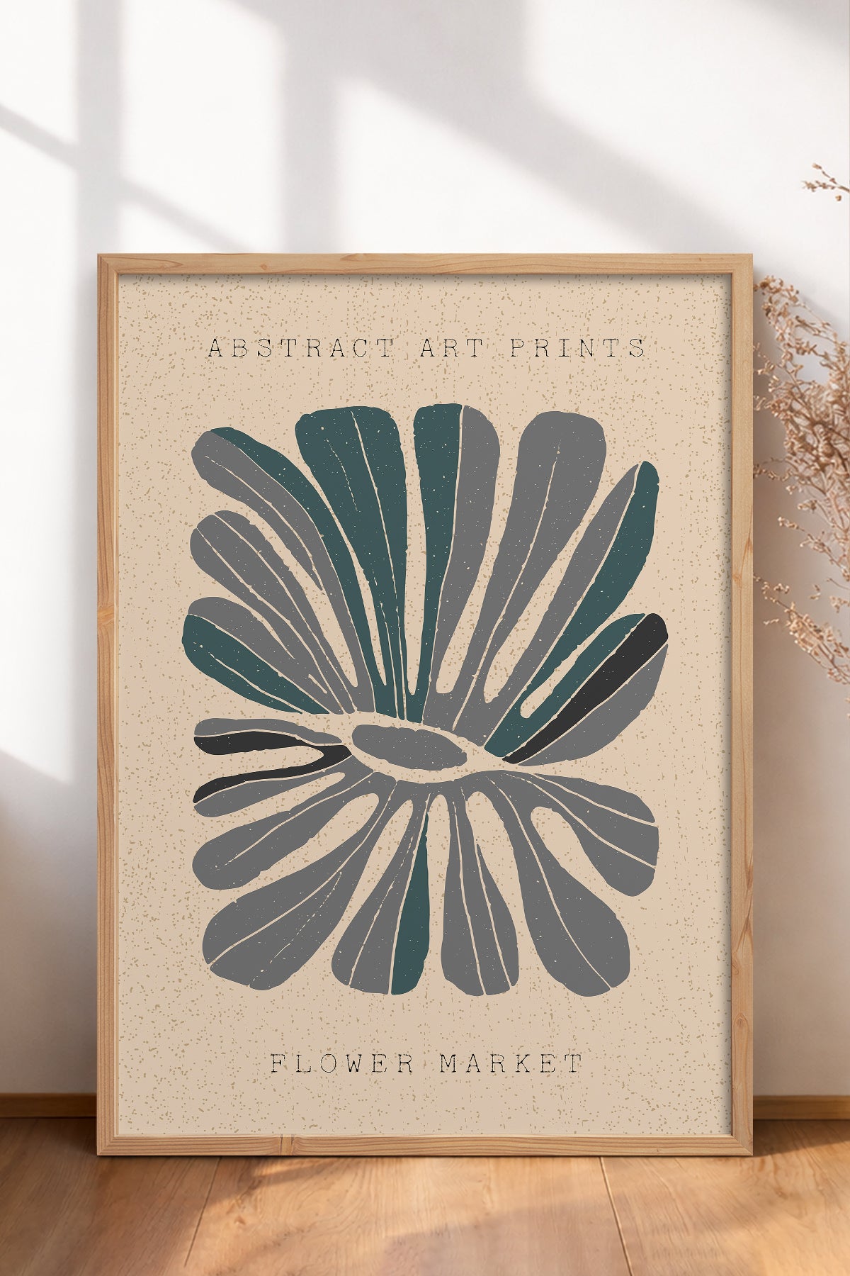 HOMEPACK Ahşap Çerçeveli Tablo Çerçeveli Poster Sanatsal Modern Duvar Dekoru FLOWER-21