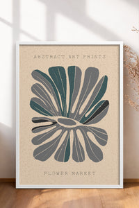 HOMEPACK Ahşap Çerçeveli Tablo Çerçeveli Poster Sanatsal Modern Duvar Dekoru FLOWER-21
