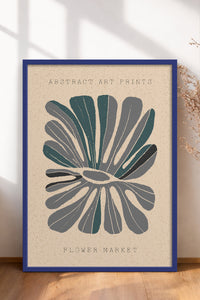 HOMEPACK Ahşap Çerçeveli Tablo Çerçeveli Poster Sanatsal Modern Duvar Dekoru FLOWER-21