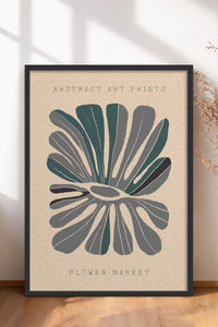 HOMEPACK Ahşap Çerçeveli Tablo Çerçeveli Poster Sanatsal Modern Duvar Dekoru FLOWER-21