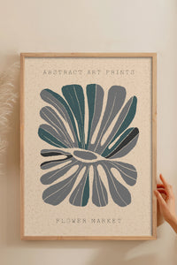 HOMEPACK Ahşap Çerçeveli Tablo Çerçeveli Poster Sanatsal Modern Duvar Dekoru FLOWER-21