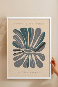 HOMEPACK Ahşap Çerçeveli Tablo Çerçeveli Poster Sanatsal Modern Duvar Dekoru FLOWER-21