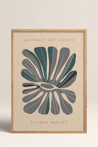 HOMEPACK Ahşap Çerçeveli Tablo Çerçeveli Poster Sanatsal Modern Duvar Dekoru FLOWER-21