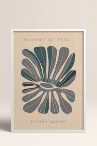 HOMEPACK Ahşap Çerçeveli Tablo Çerçeveli Poster Sanatsal Modern Duvar Dekoru FLOWER-21