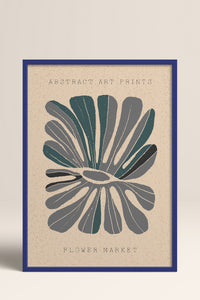 HOMEPACK Ahşap Çerçeveli Tablo Çerçeveli Poster Sanatsal Modern Duvar Dekoru FLOWER-21