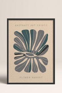 HOMEPACK Ahşap Çerçeveli Tablo Çerçeveli Poster Sanatsal Modern Duvar Dekoru FLOWER-21