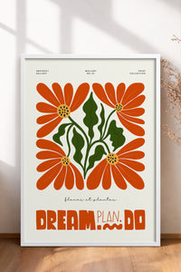 HOMEPACK Ahşap Çerçeveli Tablo Çerçeveli Poster Sanatsal Modern Duvar Dekoru FLOWER-210
