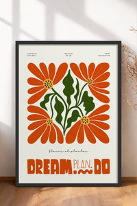 HOMEPACK Ahşap Çerçeveli Tablo Çerçeveli Poster Sanatsal Modern Duvar Dekoru FLOWER-210