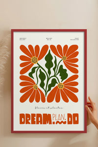 HOMEPACK Ahşap Çerçeveli Tablo Çerçeveli Poster Sanatsal Modern Duvar Dekoru FLOWER-210