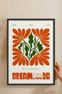 HOMEPACK Ahşap Çerçeveli Tablo Çerçeveli Poster Sanatsal Modern Duvar Dekoru FLOWER-210