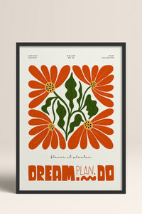 HOMEPACK Ahşap Çerçeveli Tablo Çerçeveli Poster Sanatsal Modern Duvar Dekoru FLOWER-210