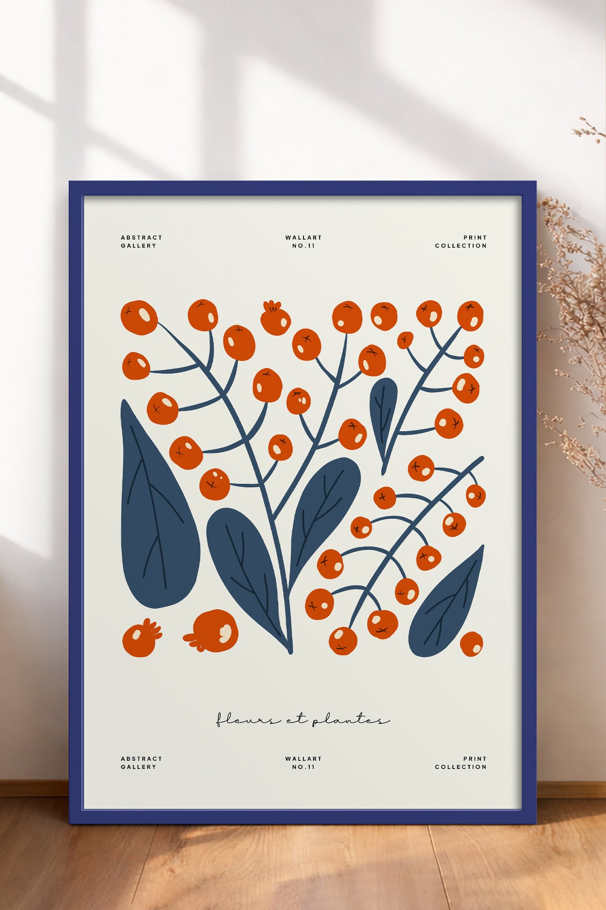 HOMEPACK Ahşap Çerçeveli Tablo Çerçeveli Poster Sanatsal Modern Duvar Dekoru FLOWER-219
