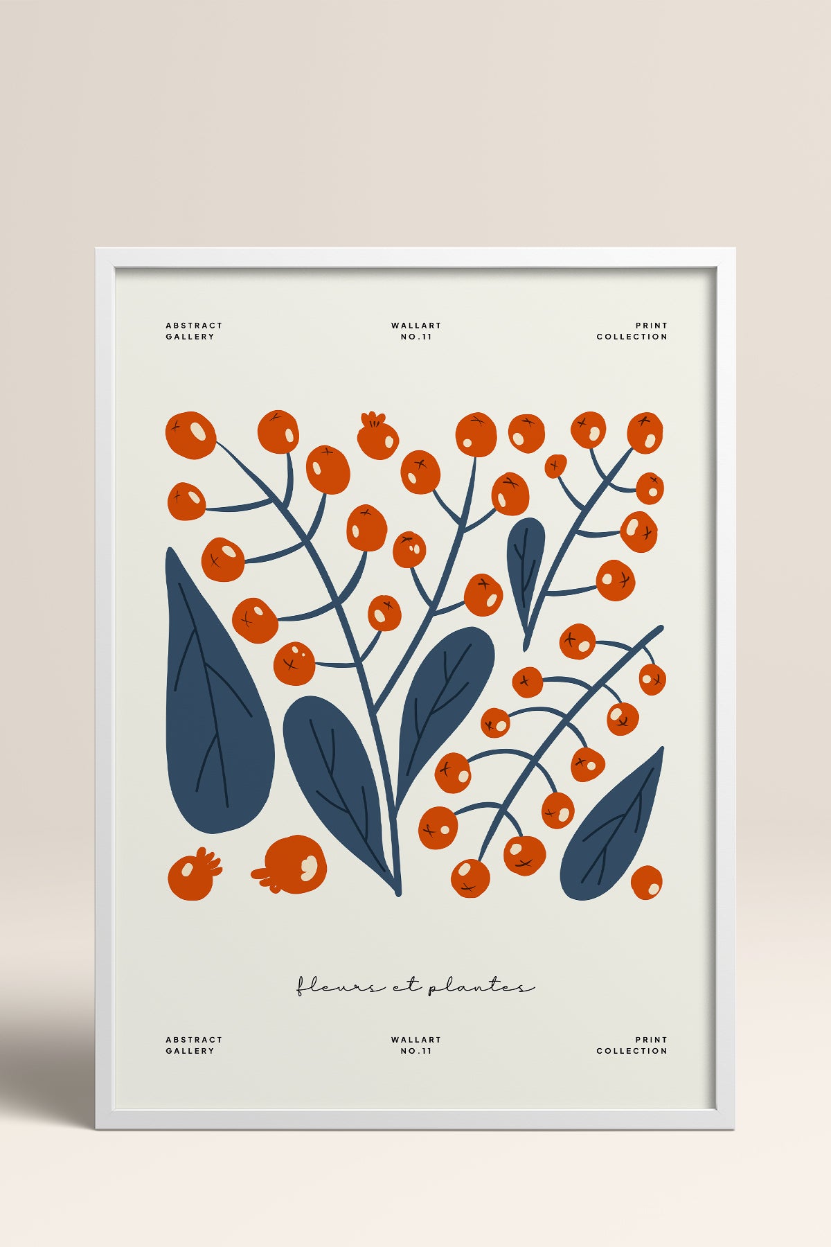 HOMEPACK Ahşap Çerçeveli Tablo Çerçeveli Poster Sanatsal Modern Duvar Dekoru FLOWER-219