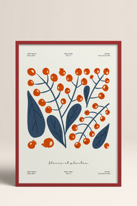 HOMEPACK Ahşap Çerçeveli Tablo Çerçeveli Poster Sanatsal Modern Duvar Dekoru FLOWER-219