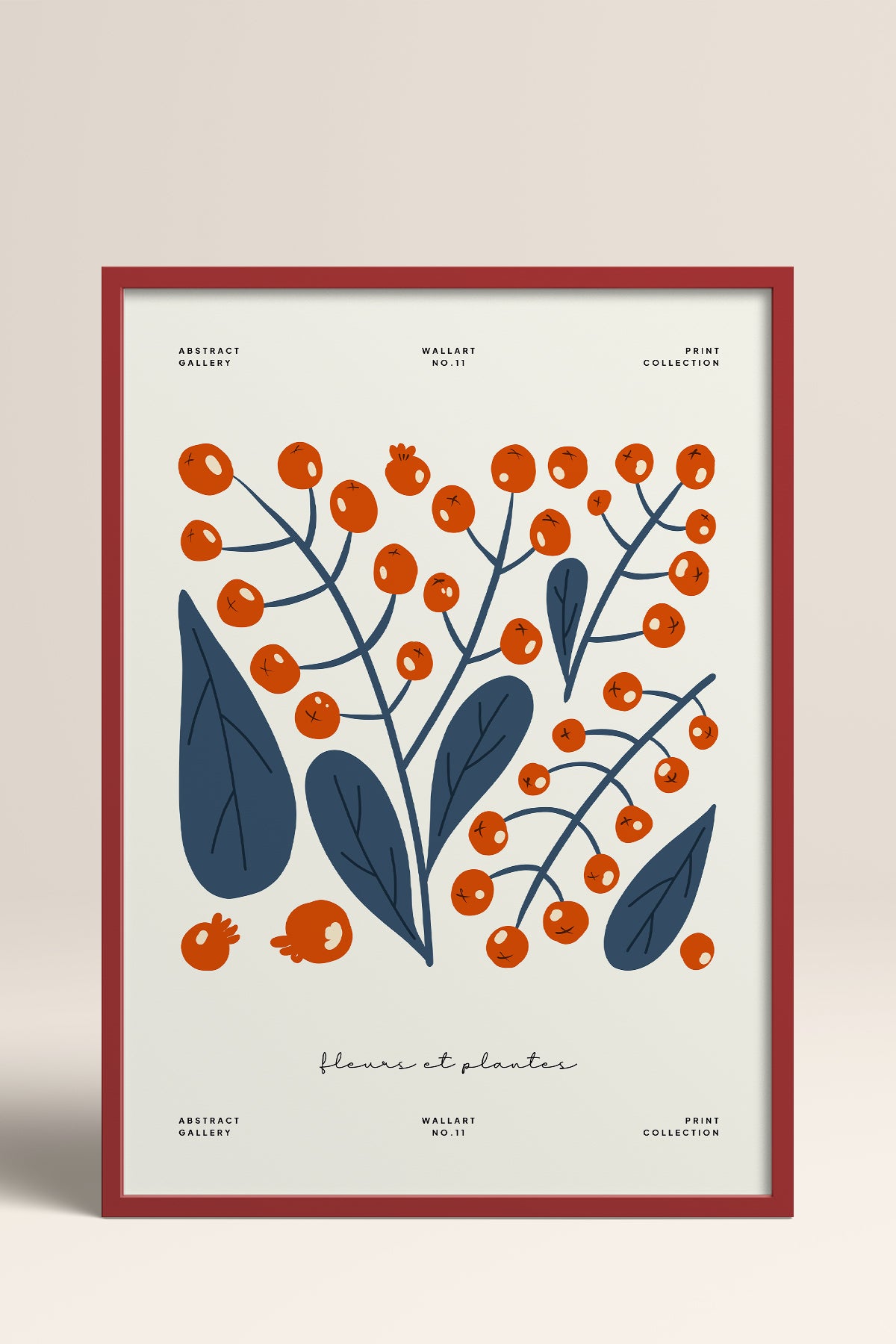 HOMEPACK Ahşap Çerçeveli Tablo Çerçeveli Poster Sanatsal Modern Duvar Dekoru FLOWER-219