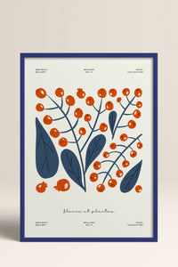 HOMEPACK Ahşap Çerçeveli Tablo Çerçeveli Poster Sanatsal Modern Duvar Dekoru FLOWER-219
