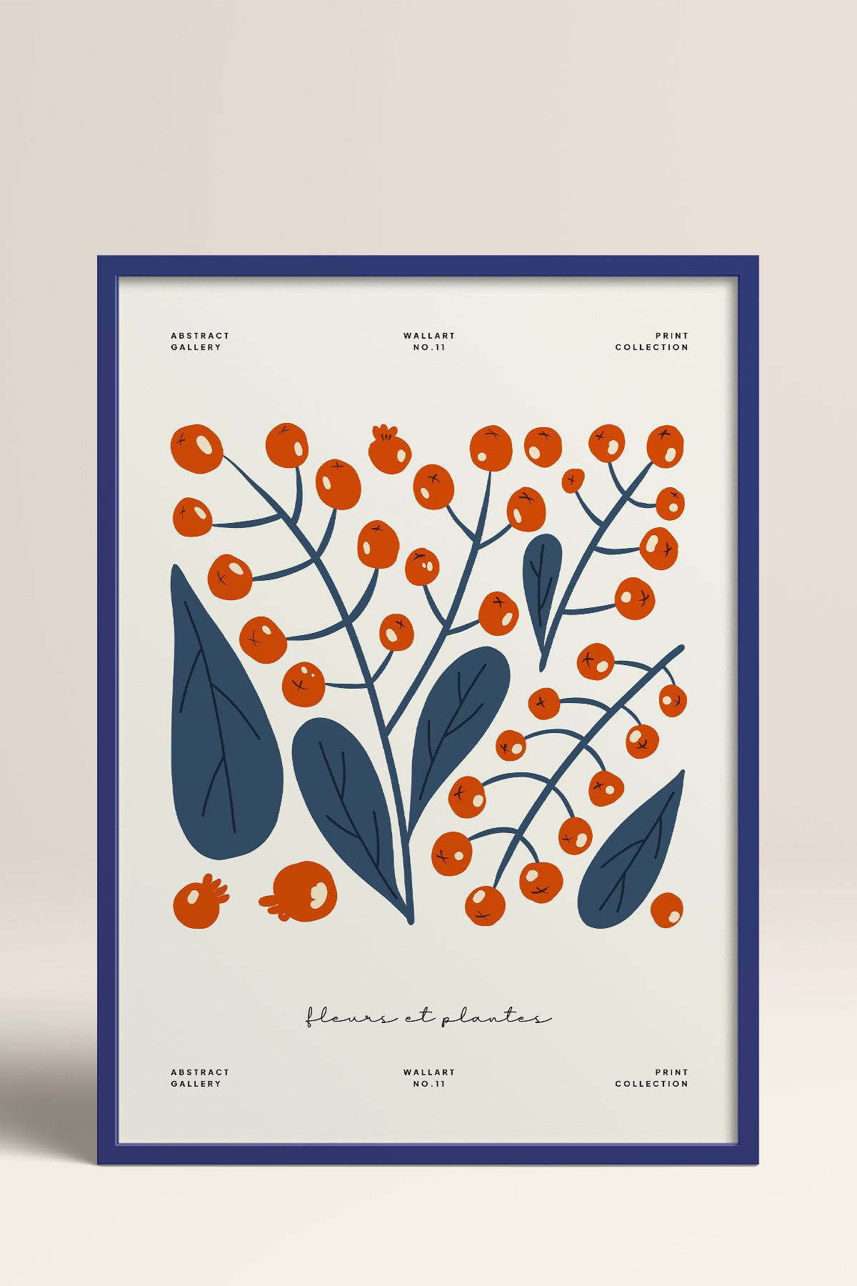 HOMEPACK Ahşap Çerçeveli Tablo Çerçeveli Poster Sanatsal Modern Duvar Dekoru FLOWER-219