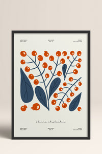HOMEPACK Ahşap Çerçeveli Tablo Çerçeveli Poster Sanatsal Modern Duvar Dekoru FLOWER-219
