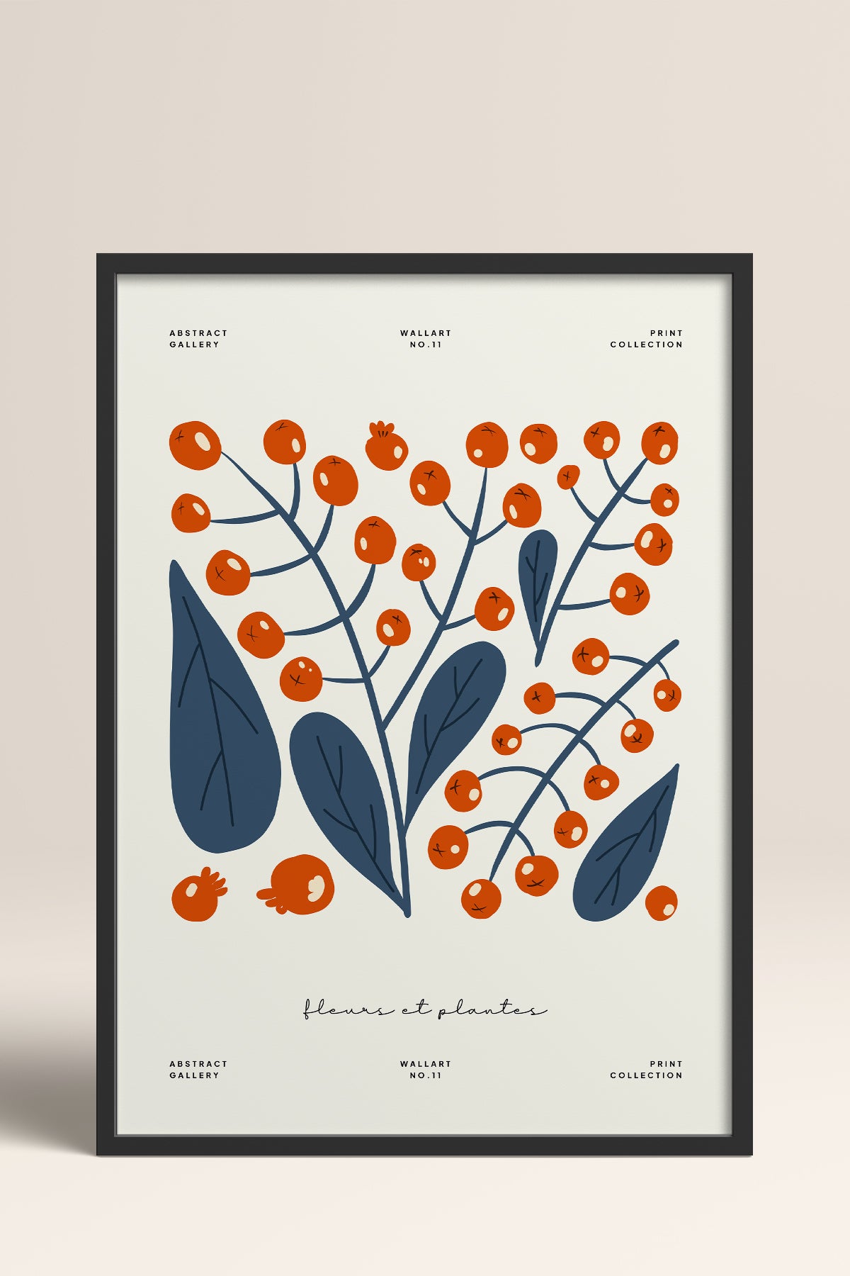 HOMEPACK Ahşap Çerçeveli Tablo Çerçeveli Poster Sanatsal Modern Duvar Dekoru FLOWER-219