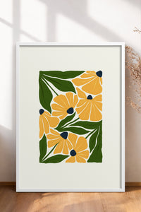 HOMEPACK Ahşap Çerçeveli Tablo Çerçeveli Poster Sanatsal Modern Duvar Dekoru FLOWER-220