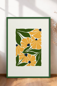 HOMEPACK Ahşap Çerçeveli Tablo Çerçeveli Poster Sanatsal Modern Duvar Dekoru FLOWER-220