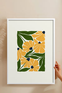 HOMEPACK Ahşap Çerçeveli Tablo Çerçeveli Poster Sanatsal Modern Duvar Dekoru FLOWER-220
