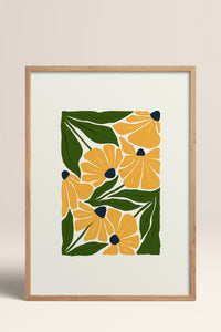 HOMEPACK Ahşap Çerçeveli Tablo Çerçeveli Poster Sanatsal Modern Duvar Dekoru FLOWER-220