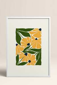 HOMEPACK Ahşap Çerçeveli Tablo Çerçeveli Poster Sanatsal Modern Duvar Dekoru FLOWER-220