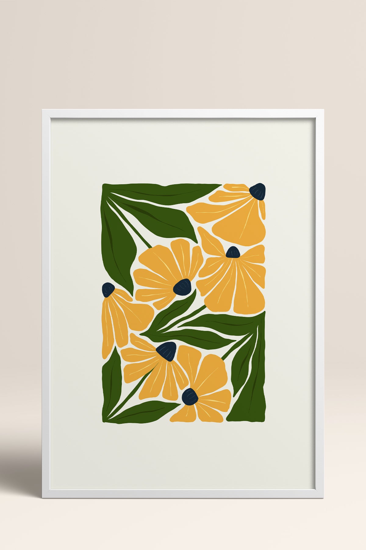 HOMEPACK Ahşap Çerçeveli Tablo Çerçeveli Poster Sanatsal Modern Duvar Dekoru FLOWER-220