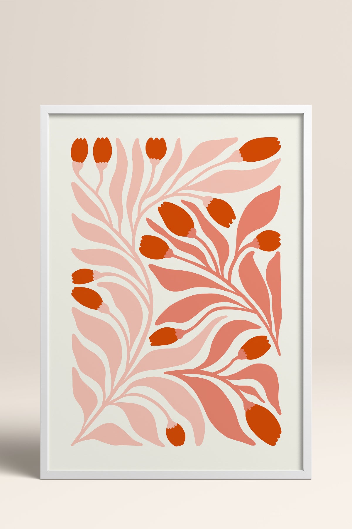 HOMEPACK Ahşap Çerçeveli Tablo Çerçeveli Poster Sanatsal Modern Duvar Dekoru FLOWER-221