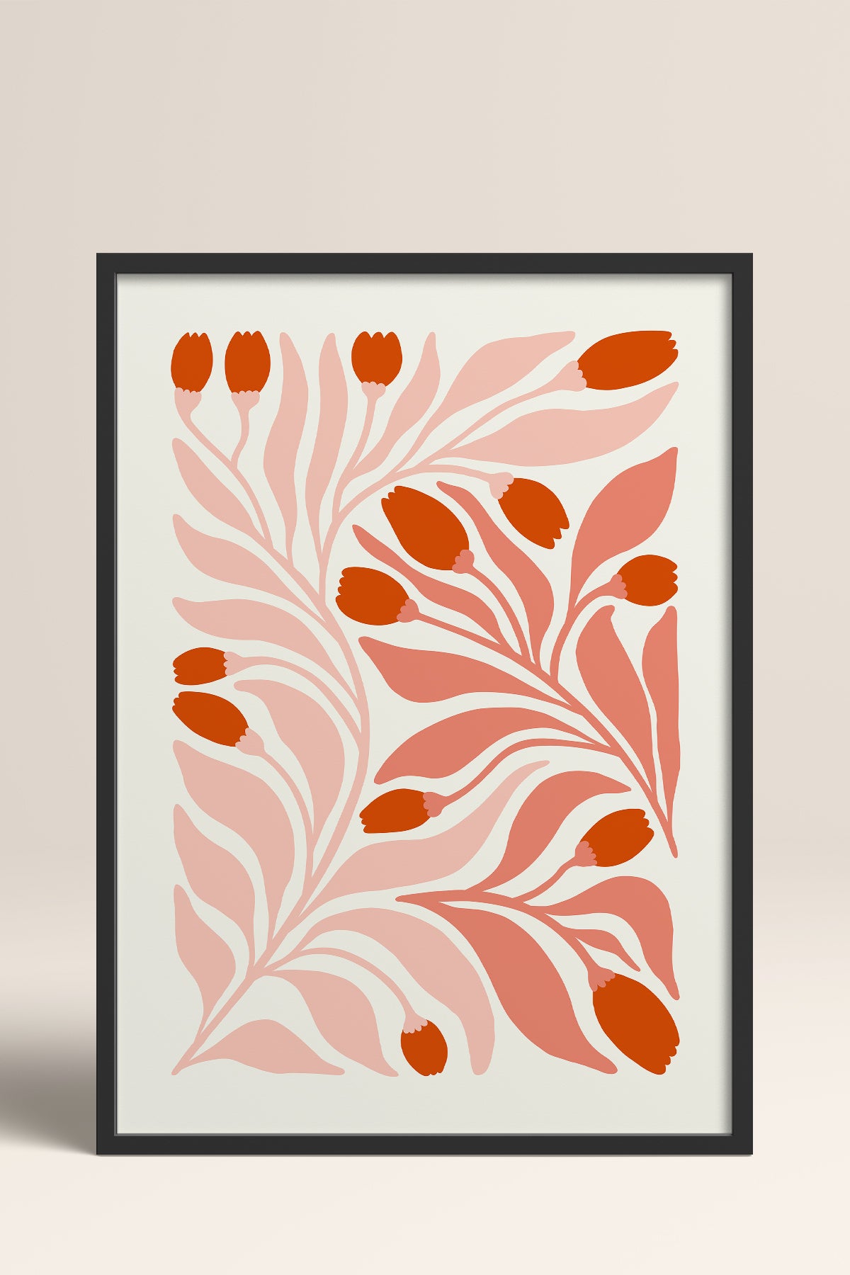 HOMEPACK Ahşap Çerçeveli Tablo Çerçeveli Poster Sanatsal Modern Duvar Dekoru FLOWER-221