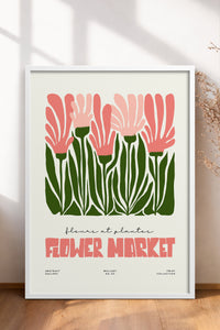 HOMEPACK Ahşap Çerçeveli Tablo Çerçeveli Poster Sanatsal Modern Duvar Dekoru FLOWER-222
