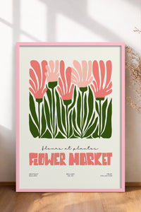 HOMEPACK Ahşap Çerçeveli Tablo Çerçeveli Poster Sanatsal Modern Duvar Dekoru FLOWER-222