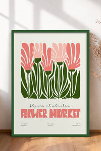HOMEPACK Ahşap Çerçeveli Tablo Çerçeveli Poster Sanatsal Modern Duvar Dekoru FLOWER-222