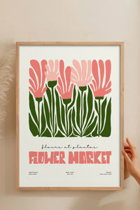 HOMEPACK Ahşap Çerçeveli Tablo Çerçeveli Poster Sanatsal Modern Duvar Dekoru FLOWER-222