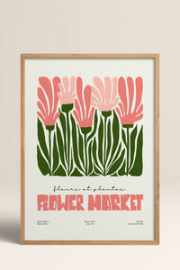 HOMEPACK Ahşap Çerçeveli Tablo Çerçeveli Poster Sanatsal Modern Duvar Dekoru FLOWER-222