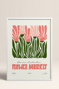 HOMEPACK Ahşap Çerçeveli Tablo Çerçeveli Poster Sanatsal Modern Duvar Dekoru FLOWER-222