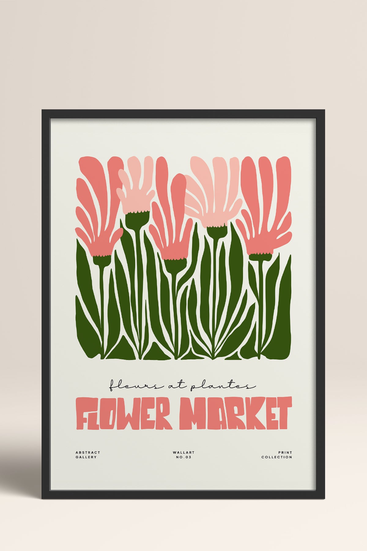 HOMEPACK Ahşap Çerçeveli Tablo Çerçeveli Poster Sanatsal Modern Duvar Dekoru FLOWER-222