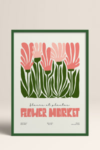 HOMEPACK Ahşap Çerçeveli Tablo Çerçeveli Poster Sanatsal Modern Duvar Dekoru FLOWER-222