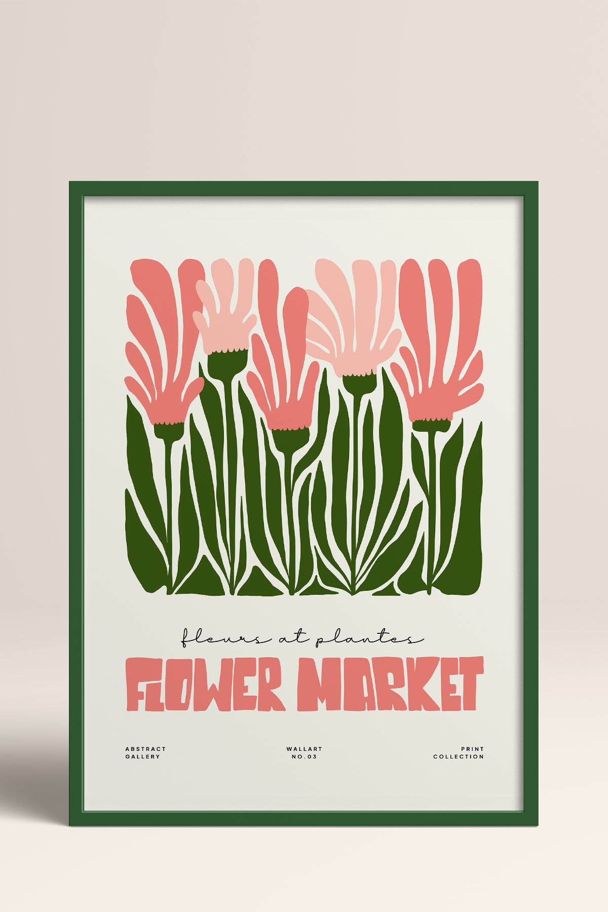 HOMEPACK Ahşap Çerçeveli Tablo Çerçeveli Poster Sanatsal Modern Duvar Dekoru FLOWER-222