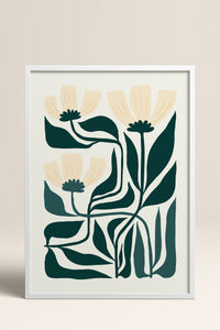 HOMEPACK Ahşap Çerçeveli Tablo Çerçeveli Poster Sanatsal Modern Duvar Dekoru FLOWER-225