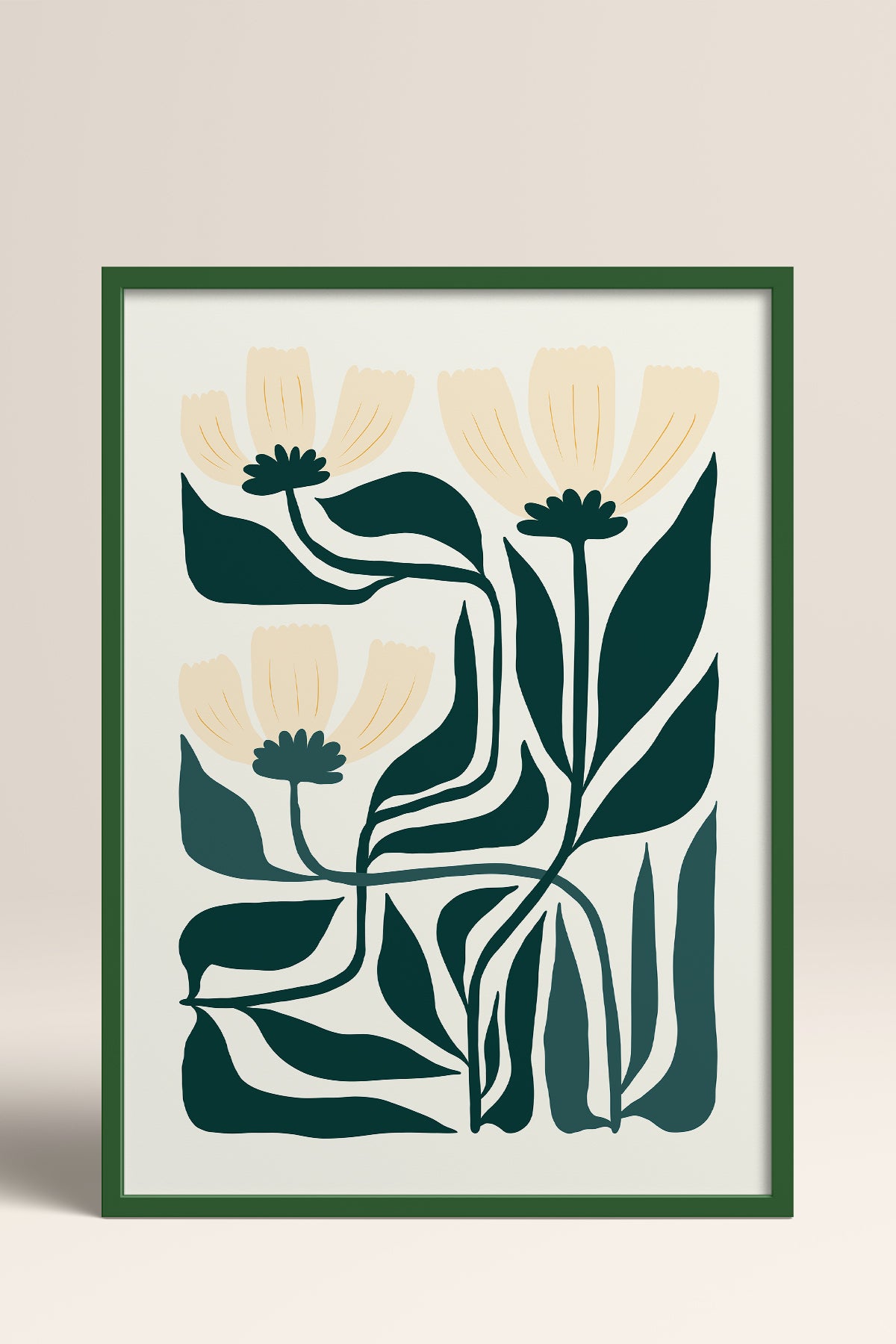 HOMEPACK Ahşap Çerçeveli Tablo Çerçeveli Poster Sanatsal Modern Duvar Dekoru FLOWER-225