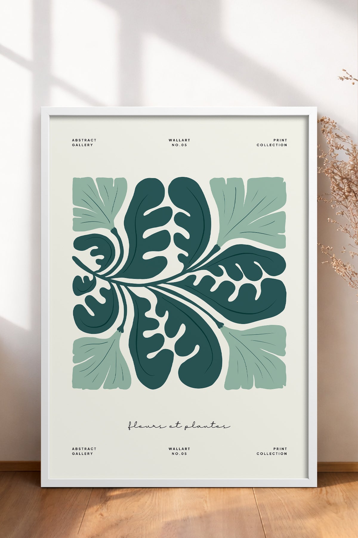 HOMEPACK Ahşap Çerçeveli Tablo Çerçeveli Poster Sanatsal Modern Duvar Dekoru FLOWER-227