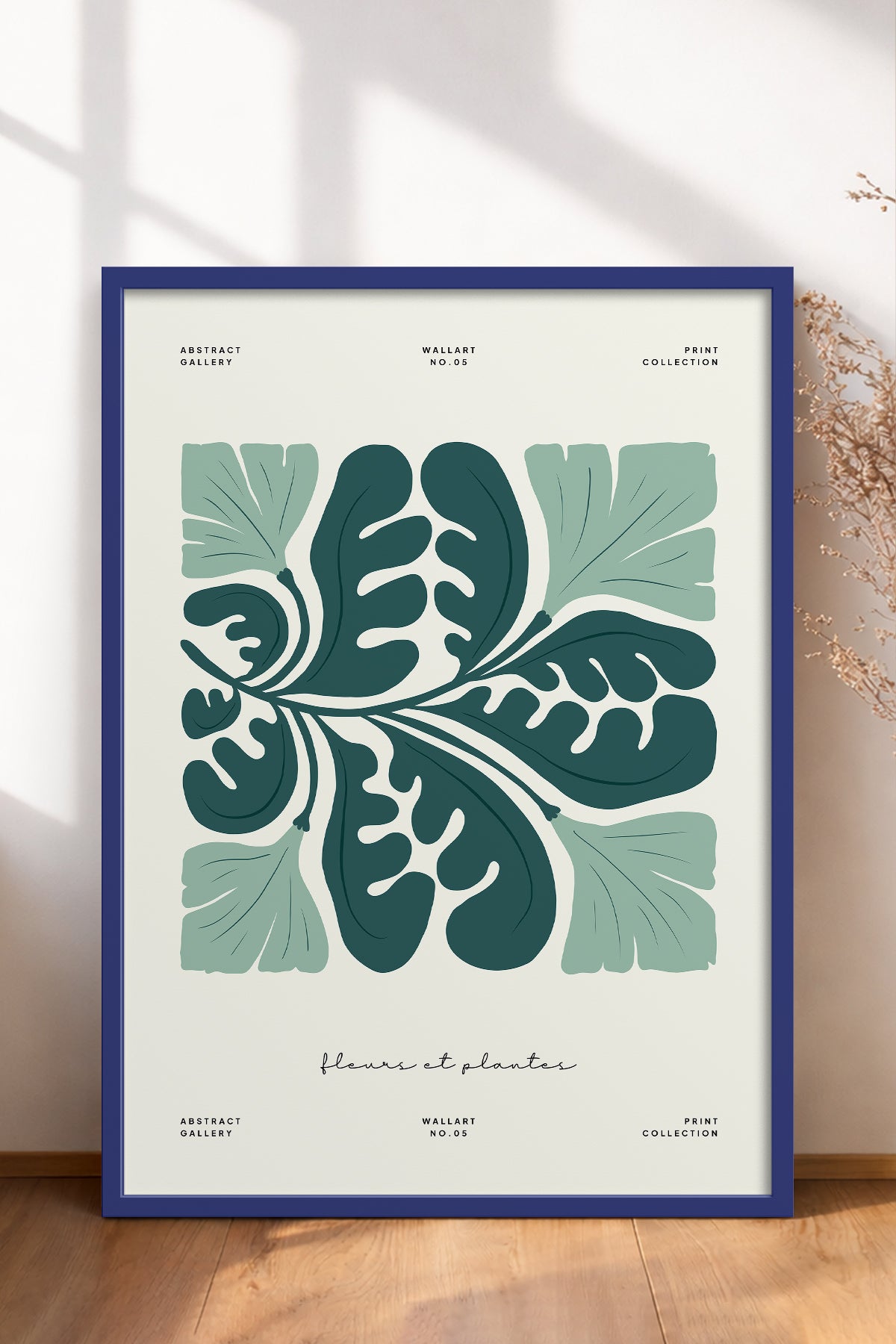 HOMEPACK Ahşap Çerçeveli Tablo Çerçeveli Poster Sanatsal Modern Duvar Dekoru FLOWER-227