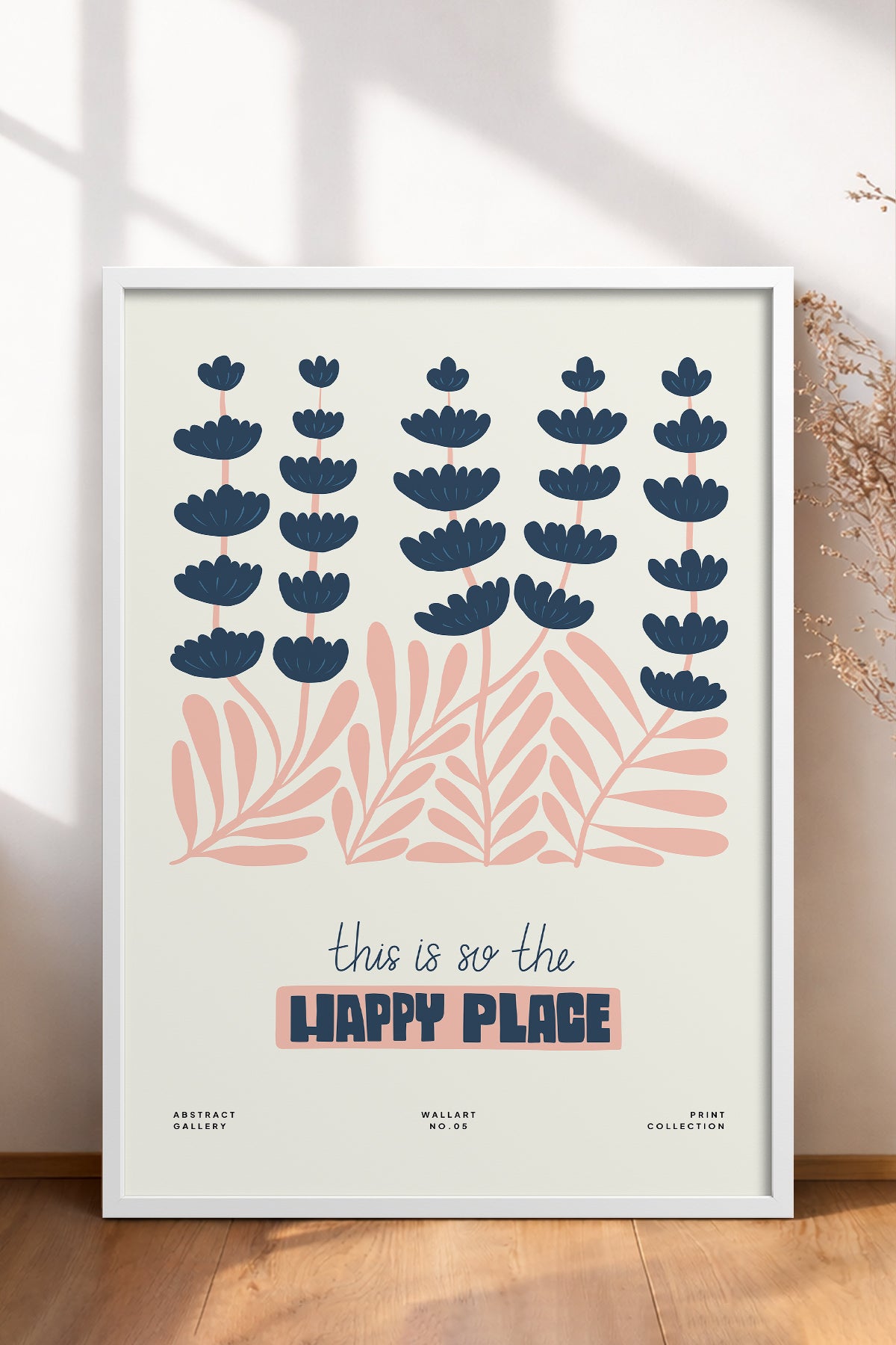 HOMEPACK Ahşap Çerçeveli Tablo Çerçeveli Poster Sanatsal Modern Duvar Dekoru FLOWER-228