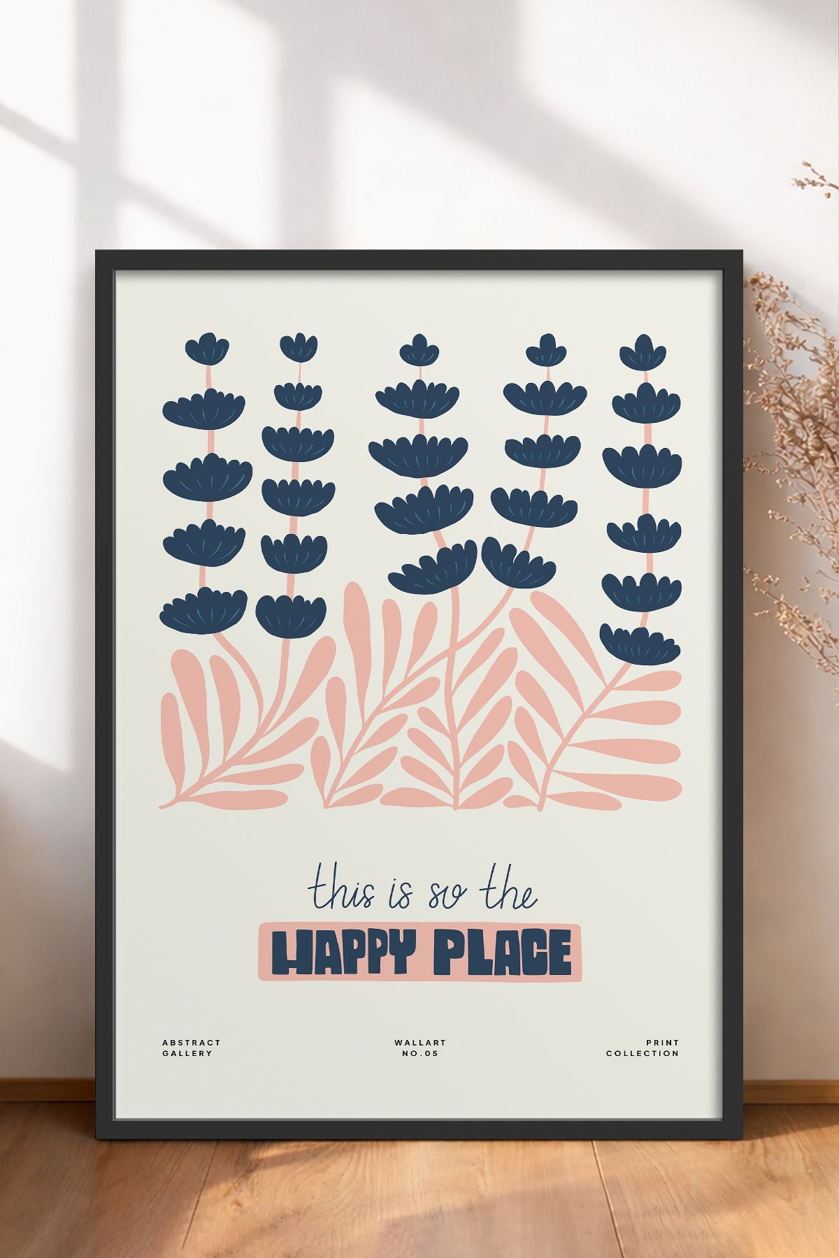 HOMEPACK Ahşap Çerçeveli Tablo Çerçeveli Poster Sanatsal Modern Duvar Dekoru FLOWER-228