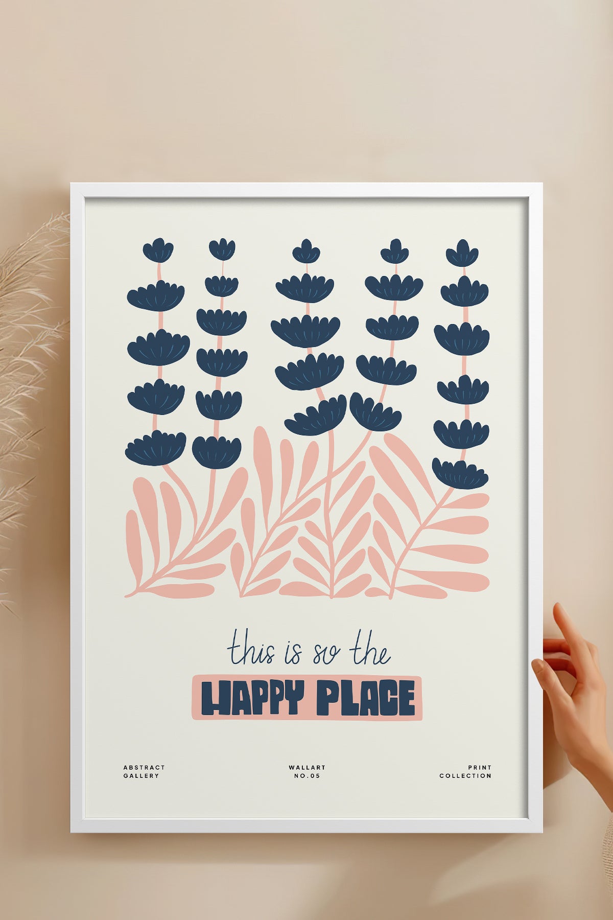 HOMEPACK Ahşap Çerçeveli Tablo Çerçeveli Poster Sanatsal Modern Duvar Dekoru FLOWER-228