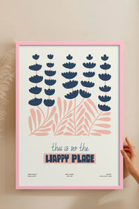 HOMEPACK Ahşap Çerçeveli Tablo Çerçeveli Poster Sanatsal Modern Duvar Dekoru FLOWER-228