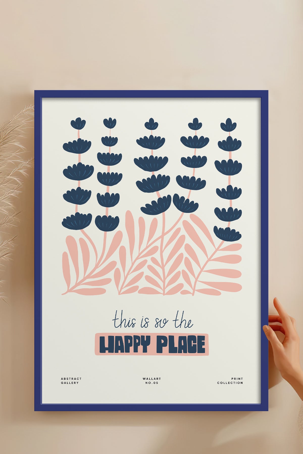 HOMEPACK Ahşap Çerçeveli Tablo Çerçeveli Poster Sanatsal Modern Duvar Dekoru FLOWER-228